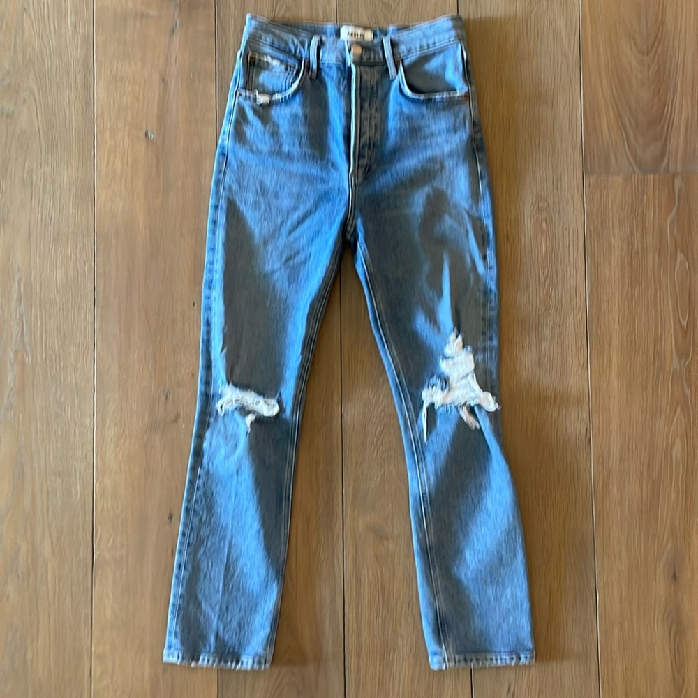 Agolde High Ride Riley Straight Crop Denim Jean- size 25